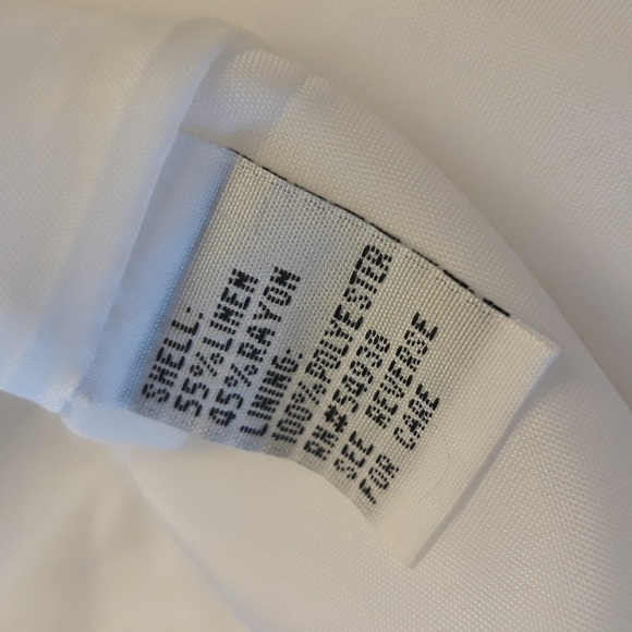 NWT A-Line Off-White Mid-Calf Skirt with Khaki Stitching. Fully- Lined. 2 sizes - Picture 9 of 9